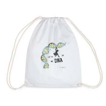 It's in my DNA | Hiking climbing and bouldering shirt - Drawstring Bag - white - Front