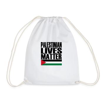 Palestinian Lives Matter - Drawstring Bag - white - Front