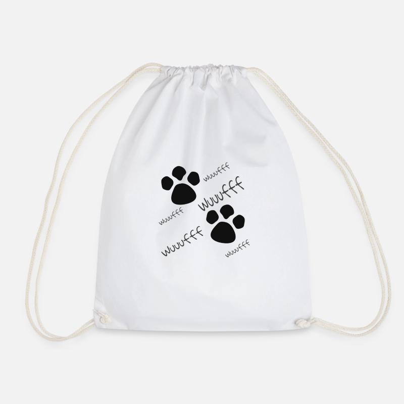 Hunde Pfoten Mädchen jungen und Baby Pullover - Turnbeutel - Weiß