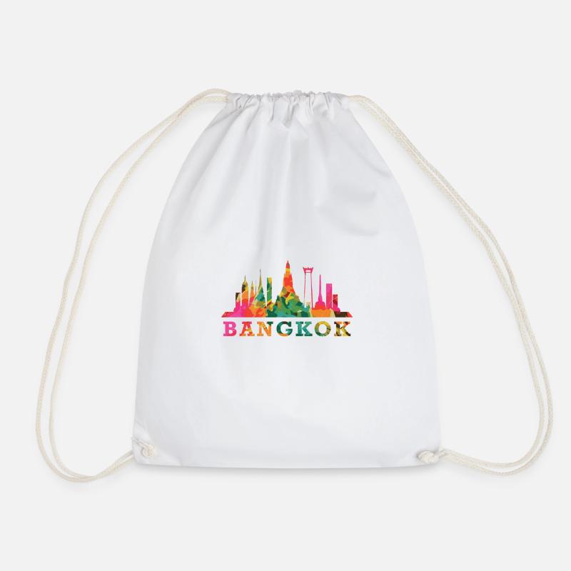 Bangkok Skyline Impression Souvenir Geschenkidee - Turnbeutel - Weiß