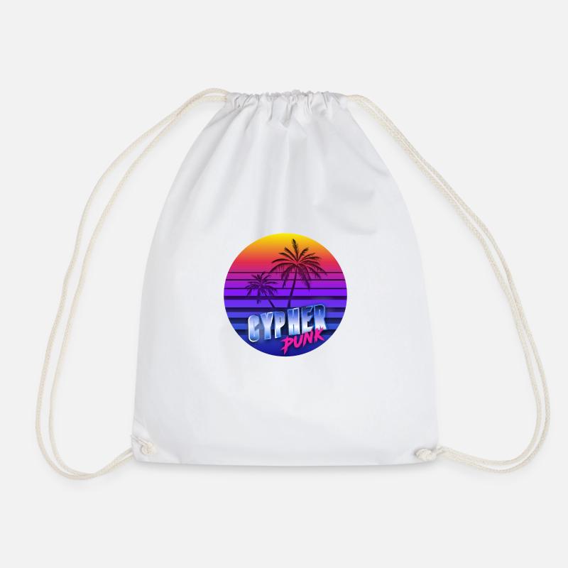 Cypherpunk - Drawstring Bag - white