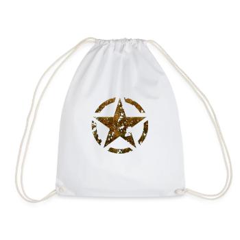 jeep united states army decal - Drawstring Bag - white - Front