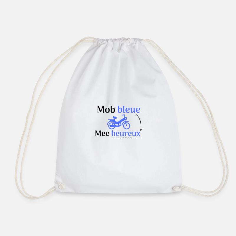 Mob bleu mec heureux - Sac de sport léger - blanc
