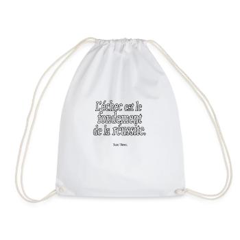 citation Lao Tseu réussite entrepreunariat mindset - Sac de sport léger - blanc - Devant