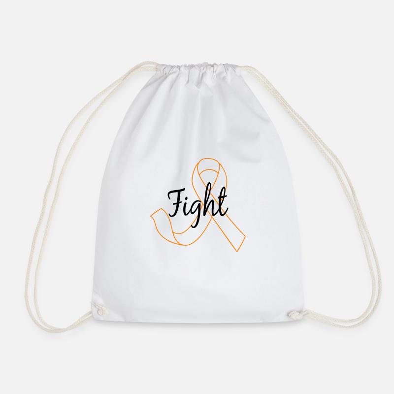 leukemia awareness month - fight shirt - Drawstring Bag - white