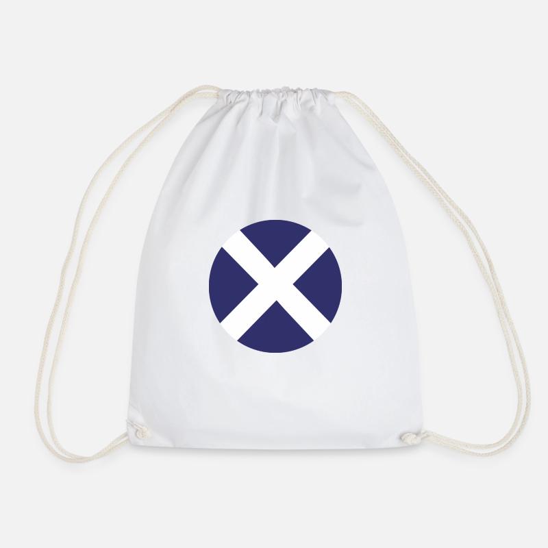 Scotland Flag Round Target - Turnbeutel - Weiß
