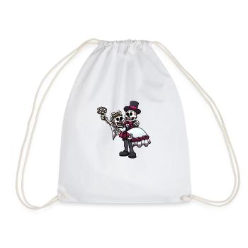 Married Skeletons - Drawstring Bag - white - Front