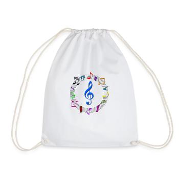 Clé de partition - Sac de sport léger - blanc - Devant