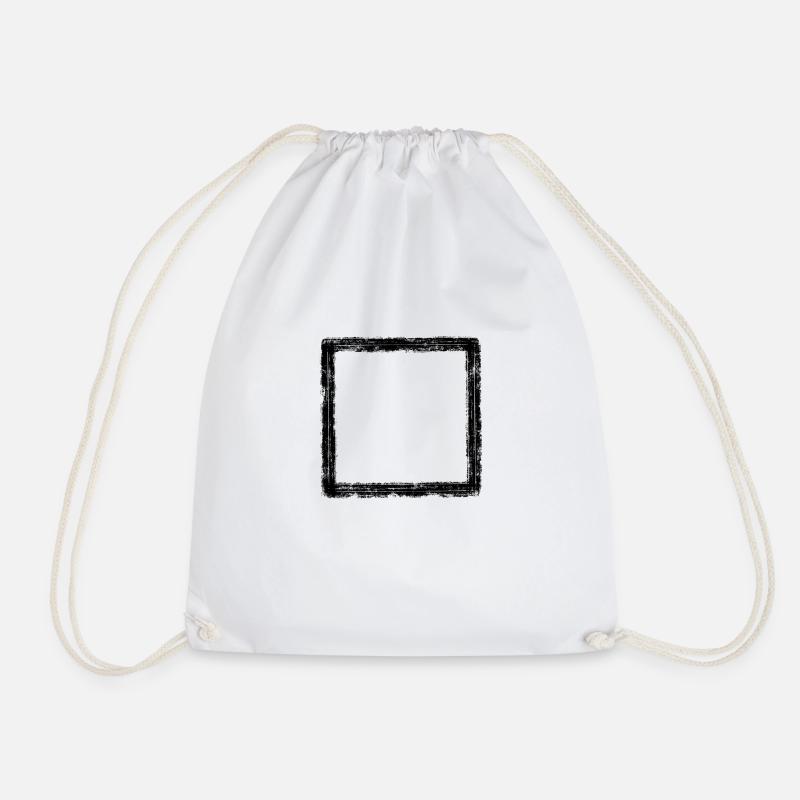 Viereck schwarz Graffiti - Turnbeutel - Weiß