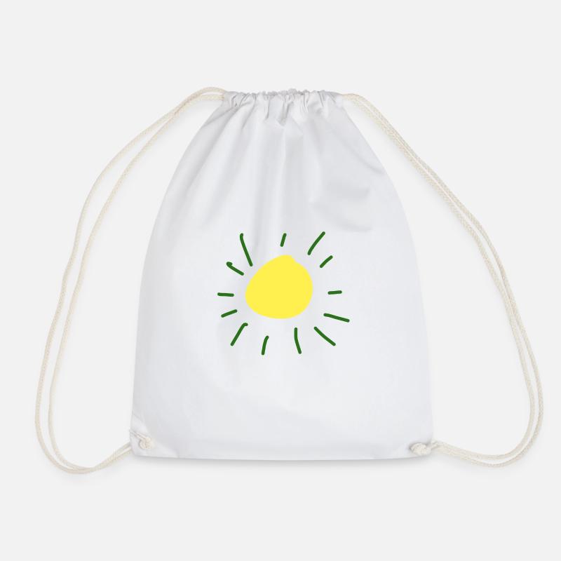 sonne symbol - Turnbeutel - Weiß