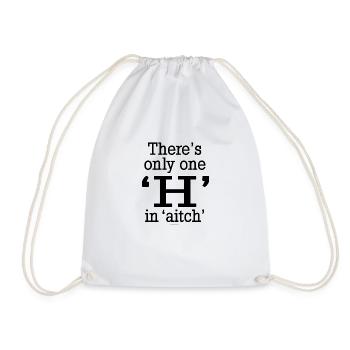 Aitch - Drawstring Bag - white - Front