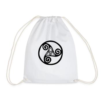 Trisquel - Drawstring Bag - white - Front
