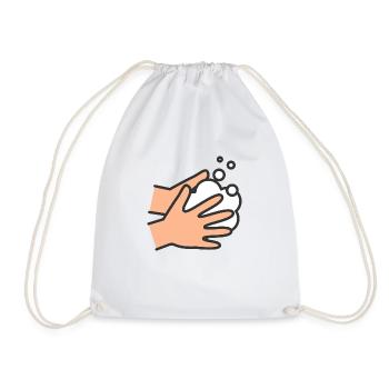 Wash hands Icon - Drawstring Bag - white - Front
