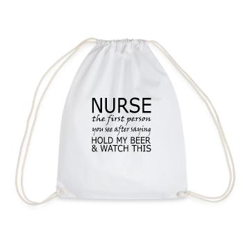 Nurse Krankenschwester Corona - Turnbeutel - Weiß - Vorne