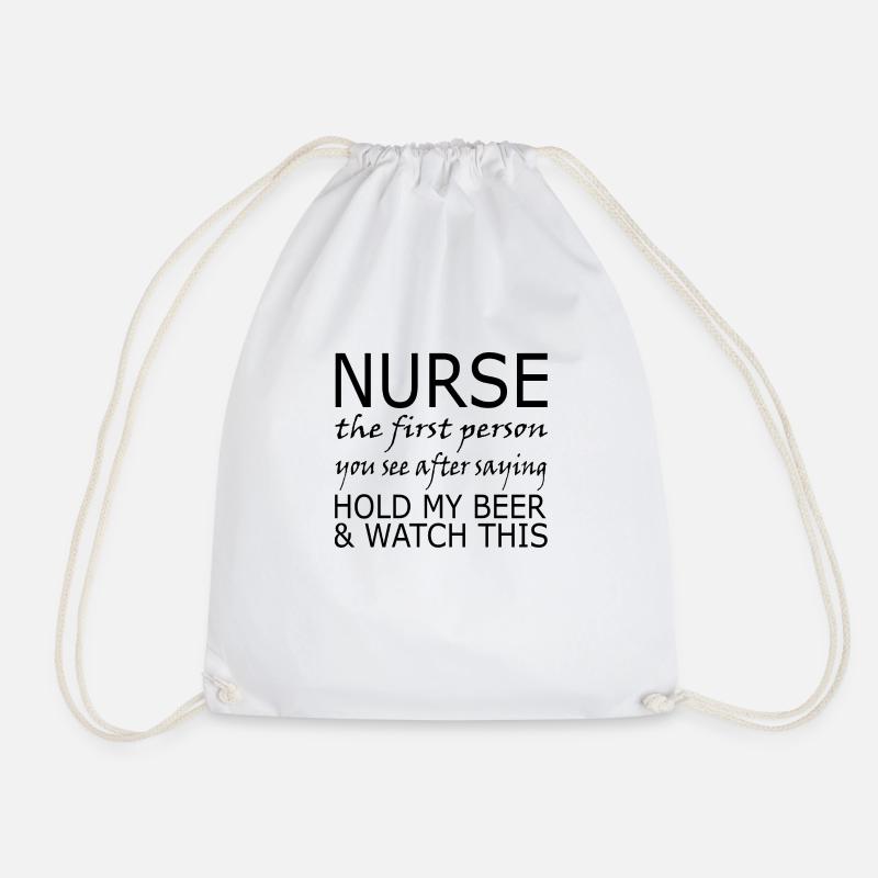 Nurse Krankenschwester Corona - Turnbeutel - Weiß