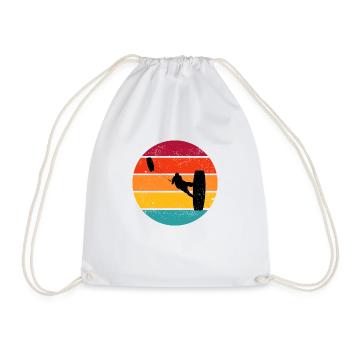 Kitesurfen Jungen Herren Kiten Kite Surf - Turnbeutel - Weiß - Vorne