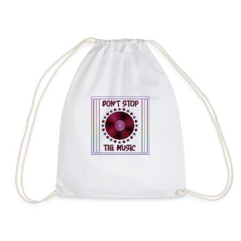 dont stop the music tons violet bordeau - Sac de sport léger - blanc - Devant