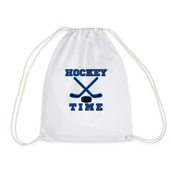 Hockey Time Idée cadeau original - Sac de sport léger - blanc - Devant