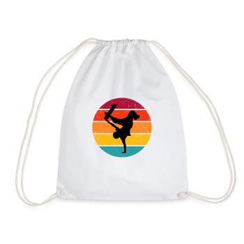 Skateboard Retro Skateboarder Skater Herren - Turnbeutel - Weiß - Vorne
