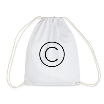 Copyright - Drawstring Bag - white - Front