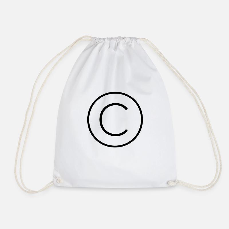 Copyright - Drawstring Bag - white