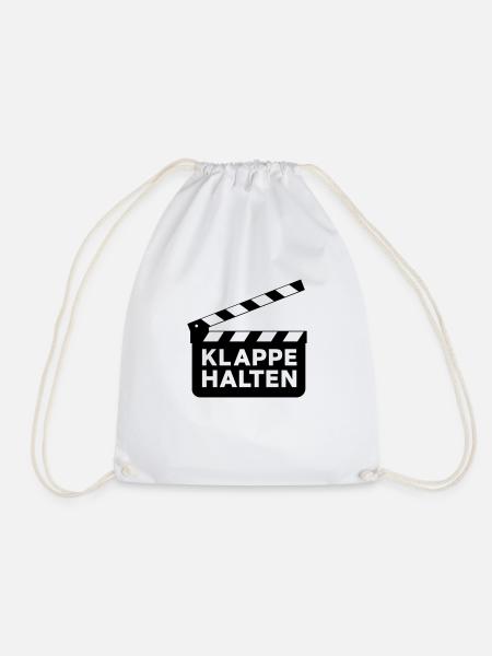 Klappe halten - Turnbeutel - Weiß