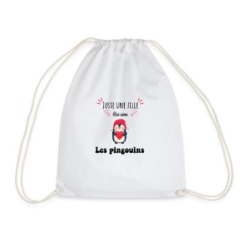 Juste une fille qui aime les pingouins - Sac de sport léger - blanc - Devant