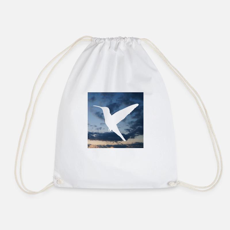 Hummingbird sky - Drawstring Bag - white