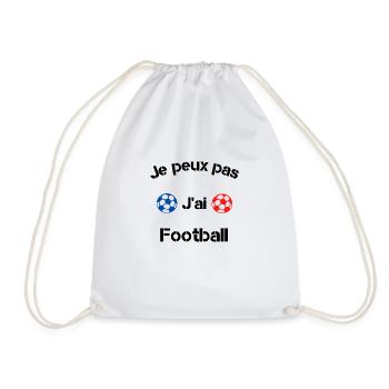Je peux pas j'ai football - Sac de sport léger - blanc - Devant