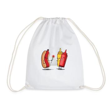 Hot Dog love Ketchup - Sac de sport léger - blanc - Devant