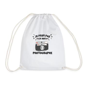 je peux pas je suis photographe - Sac de sport léger - blanc - Devant