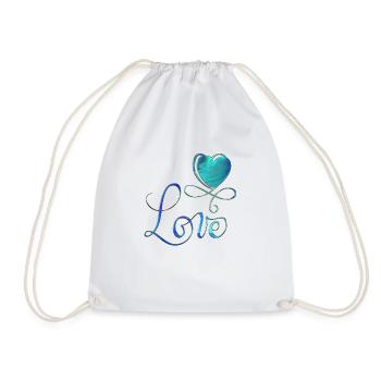 Valentine's Day Valentine's Day - Drawstring Bag - white - Front