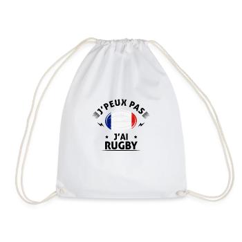 J'peux pas j'ai rugby - Sac de sport léger - blanc - Devant