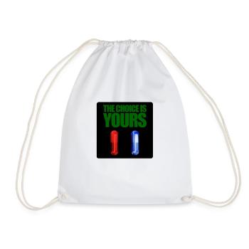 Matrice rouge ou bleu pilule - Sac de sport léger - blanc - Devant