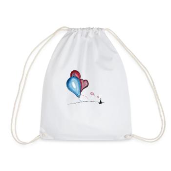 Balloon in the wind - Drawstring Bag - white - Front