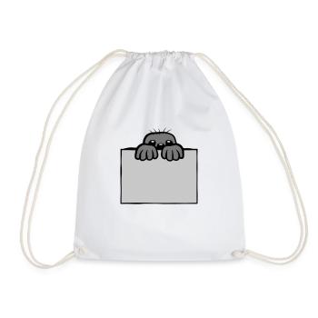 Mole shows shield - Drawstring Bag - white - Front