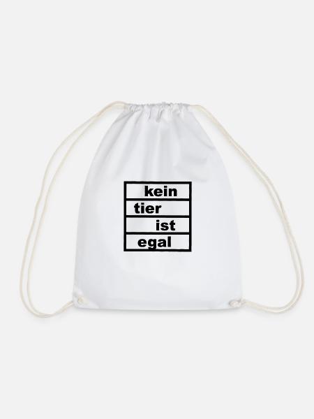 kein Tier ist egal - Turnbeutel - Weiß