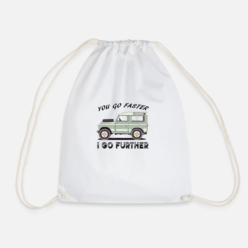 The old 4x4 that goes far - Drawstring Bag - white