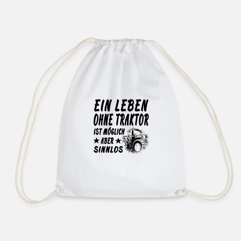 Traktor - Turnbeutel - Weiß