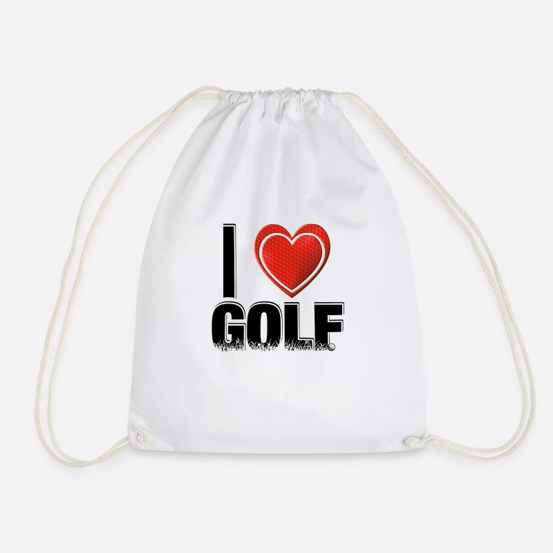 I love GOLF! - Turnbeutel - Weiß