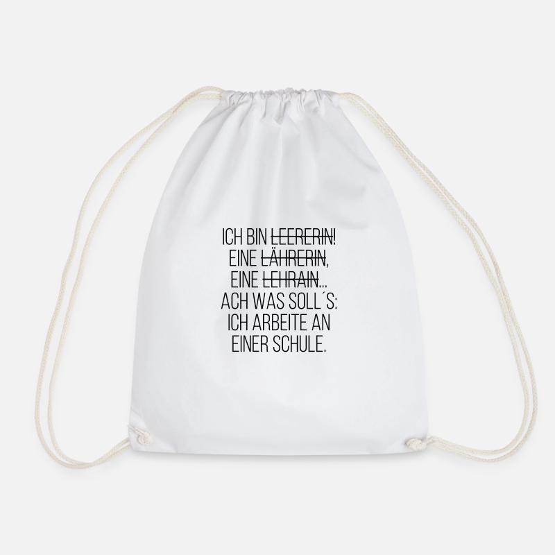 Ich bin Lehrerin - Turnbeutel - Weiß