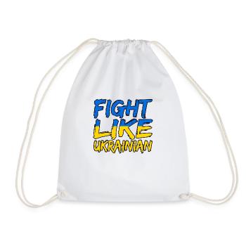 Ukraine - Drawstring Bag - white - Front