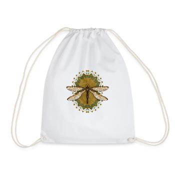 Dragonfly - Drawstring Bag - white - Front