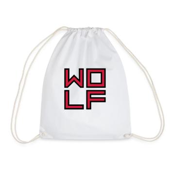 Inner Wolf Logo - Drawstring Bag - white - Front