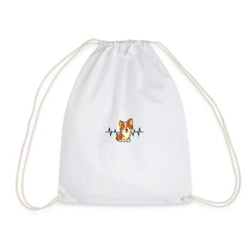 Welsh Corgi Heartbeat - Sac de sport léger - blanc - Devant