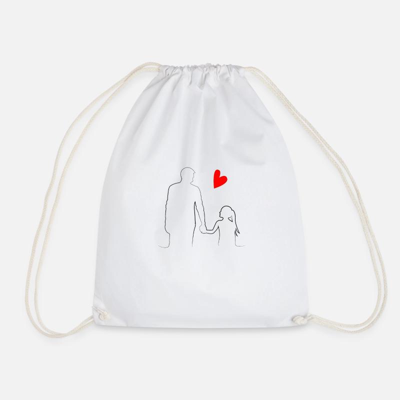 PERE and her DAUGHTER - Drawstring Bag - white