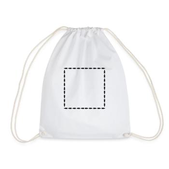 Square Beer Bottles Frame - Drawstring Bag - white - Front