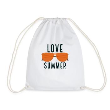 Feel the love of summer - Drawstring Bag - white - Front
