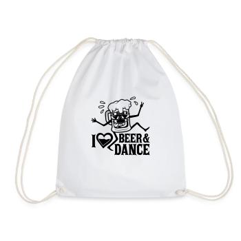 Beer and Dance Love - Drawstring Bag - white - Front
