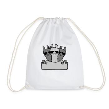Bouclier de l’équipe lamas friends - Sac de sport léger - blanc - Devant